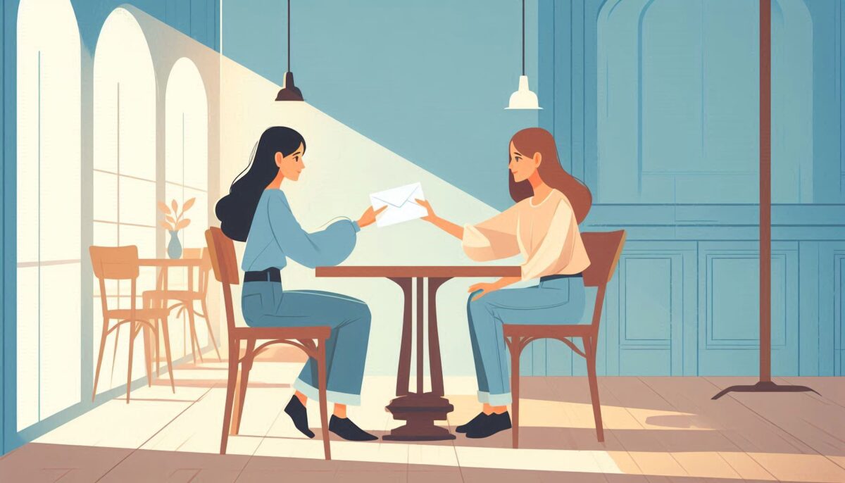 行けない結婚式のご祝儀を先に渡す女性