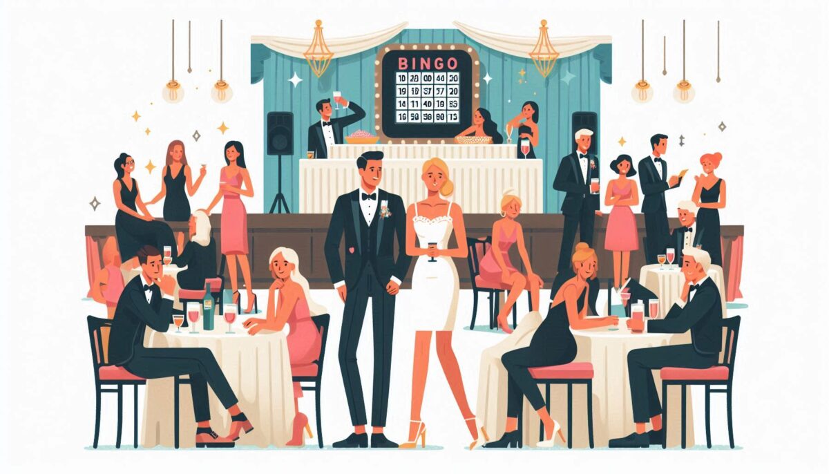 結婚式のアフターパーティーのビンゴ大会